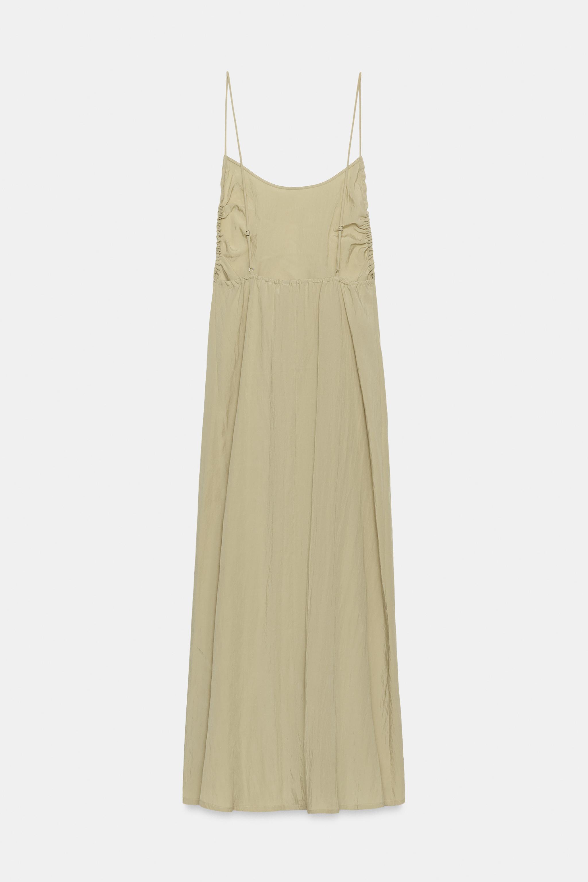 FLOWY OPEN-BACK MIDI DRESS